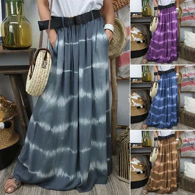 Striped print skirt