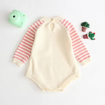 Baby long-sleeved knitted jumpsuit