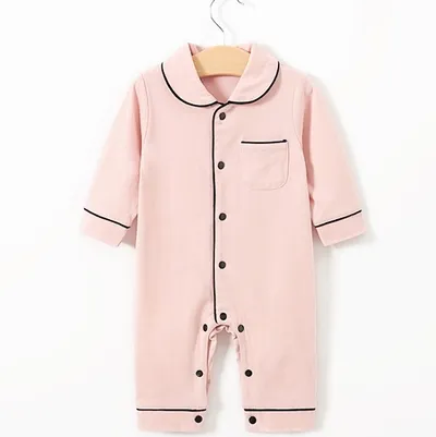 Baby pajamas solid color baby onesies kids clothes