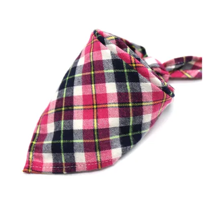 Cotton flannel baby plaid to increase triangle scarf