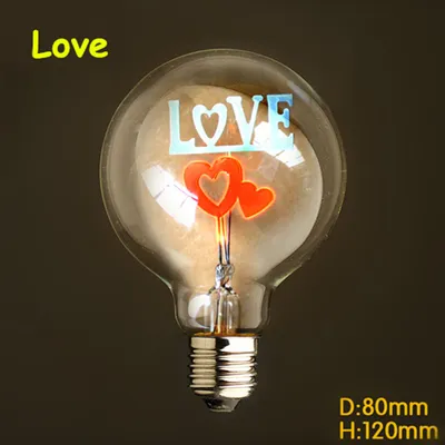 Valentine's day decoration non-lighting bulb