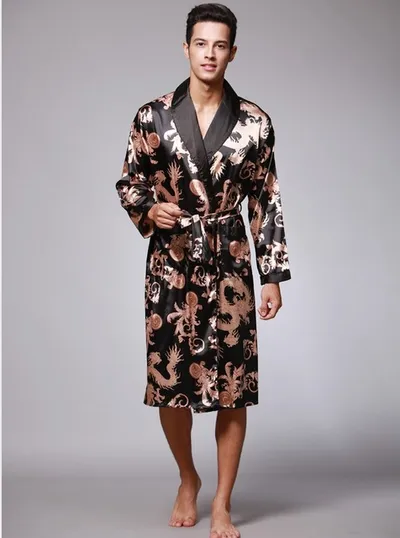 men silk robe