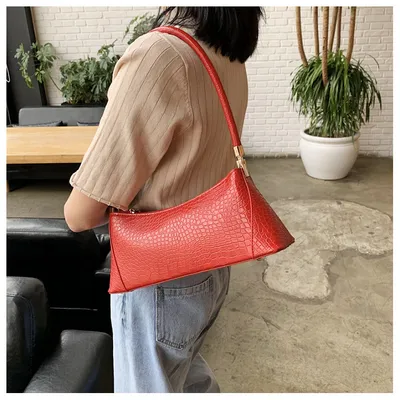 Temperament baguette shoulder bag