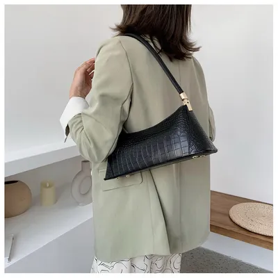 Temperament baguette shoulder bag