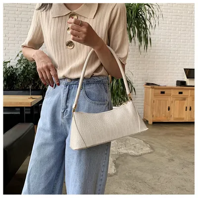 Temperament baguette shoulder bag