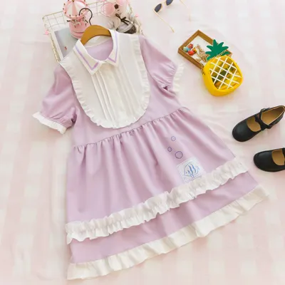 Short sleeve chiffon dress