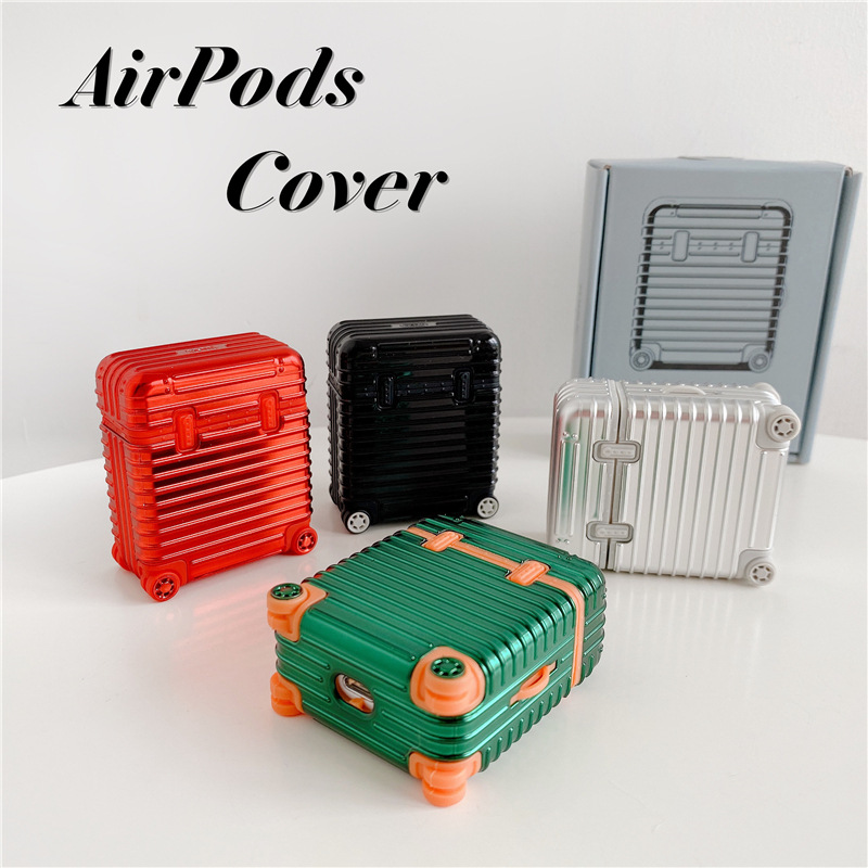 Compatible with Apple, Electroplating luggage case earphone shell