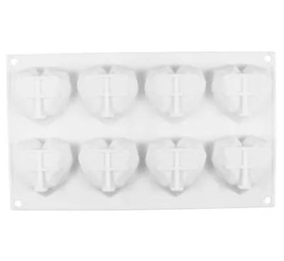 Silicone Cake Mould with 8 Diamond Love Mousse Silicone Mould