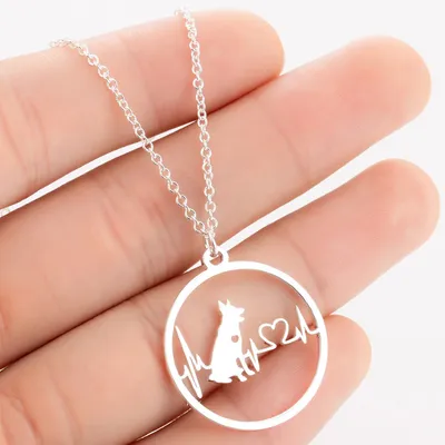 Pet Dog Footprints Paw Necklace  Necklaces