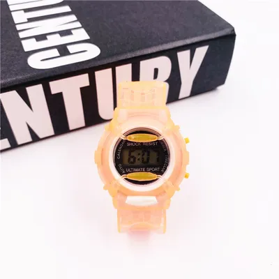 Children's jelly cartoon electronic watch multicolor