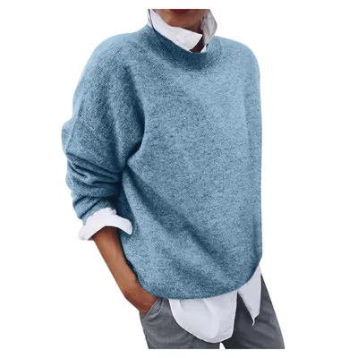 Women's fake two-piece sweater