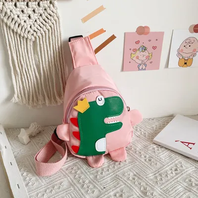 Cute cartoon dinosaur messenger bag