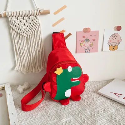 Cute cartoon dinosaur messenger bag