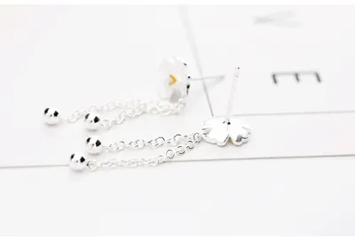 Sterling Silver Fashion Hundred Cherry Blossom Ear Jewelry