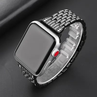 Stainless steel diamond watch strap