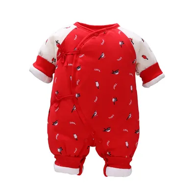 Baby warm one-piece clothes spring, autumn and winter