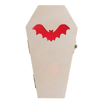 Wooden coffin bat light box