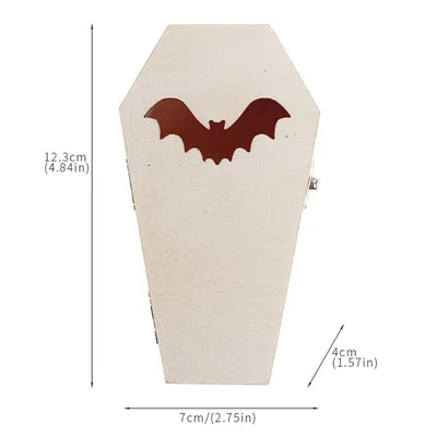 Wooden coffin bat light box