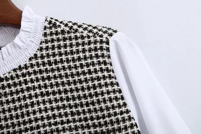 Tweed panel shirt