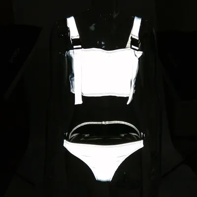 Schoolbag buckle stitching split swimsuit