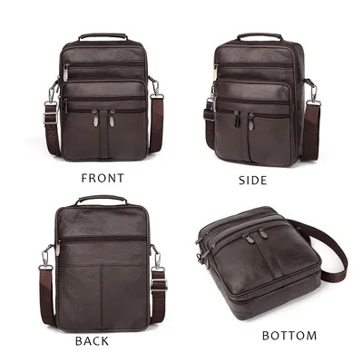 Leather cross-body bag