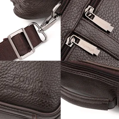Leather cross-body bag