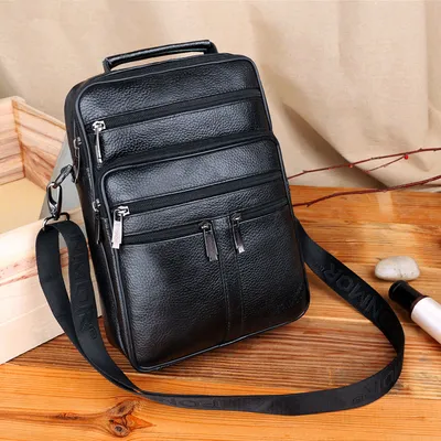 Leather cross-body bag