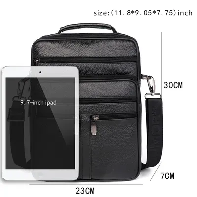 Leather cross-body bag