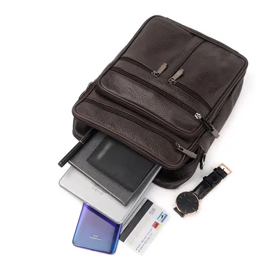 Leather cross-body bag