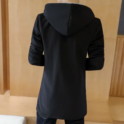 Loose hooded cotton jacket men