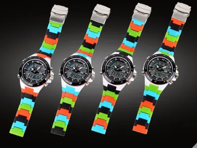 Dual display waterproof watch
