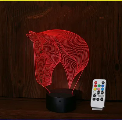 أضواء ليلية LED على شكل رأس حصان