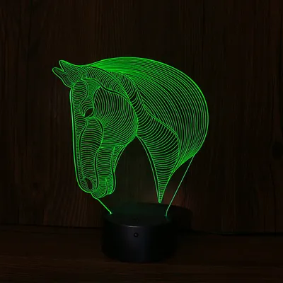 أضواء ليلية LED على شكل رأس حصان