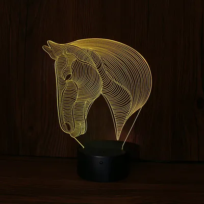 أضواء ليلية LED على شكل رأس حصان