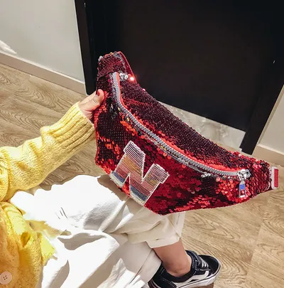 Fanny Pack Korean Children New Trend Sequins Mini Shoulder