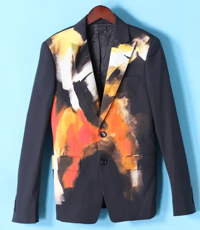 Floral vintage dress cotton suit jacket
