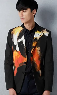 Floral vintage dress cotton suit jacket