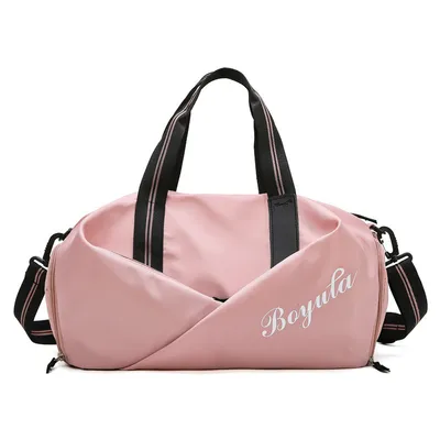 Sports gym bag women's wet and dry shoes