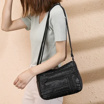 Fashion Women Soft Leather Shoulder Bag