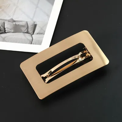 Metal Geometry Square Hair Clips
