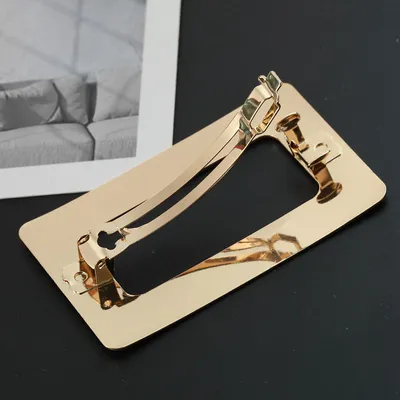 Metal Geometry Square Hair Clips