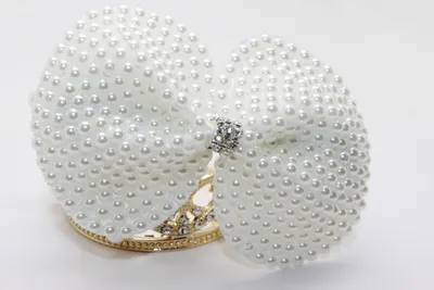 Bow Tiara Pearl Hair Clip