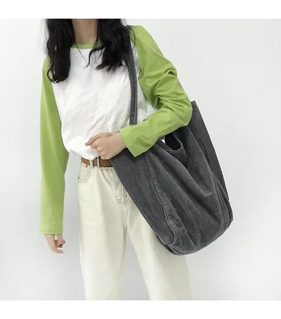 Vintage corduroy shoulder bag