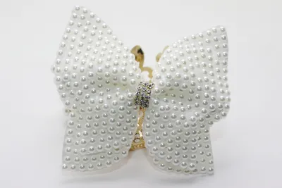 Bow Tiara Pearl Hair Clip
