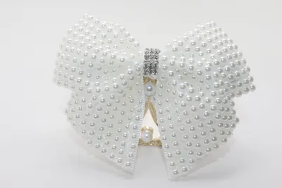 Bow Tiara Pearl Hair Clip