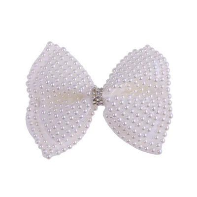 Bow Tiara Pearl Hair Clip