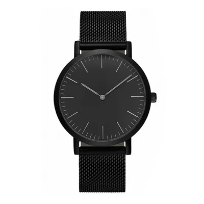Steel strap watch double needle rose gold ultra-thin quartz men's watch
