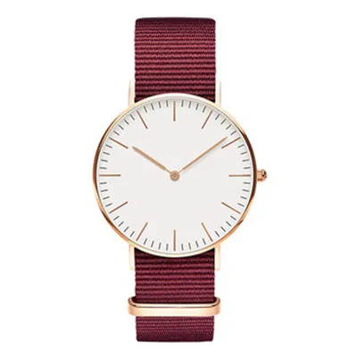 Steel strap watch double needle rose gold ultra-thin quartz men's watch