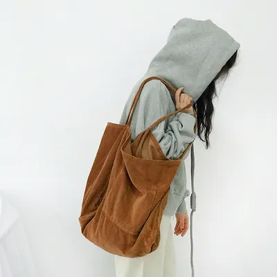 Vintage corduroy shoulder bag