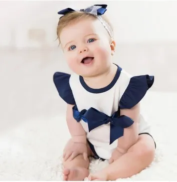 Baby bow triangle triangle suit
